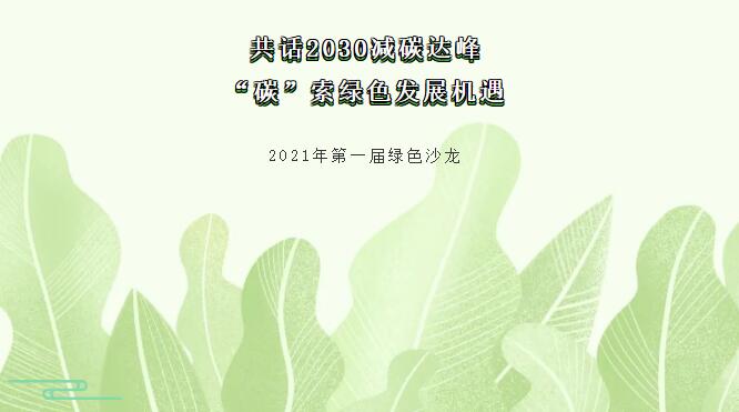 共话2030减碳达峰，‘碳’索绿色发展机遇
